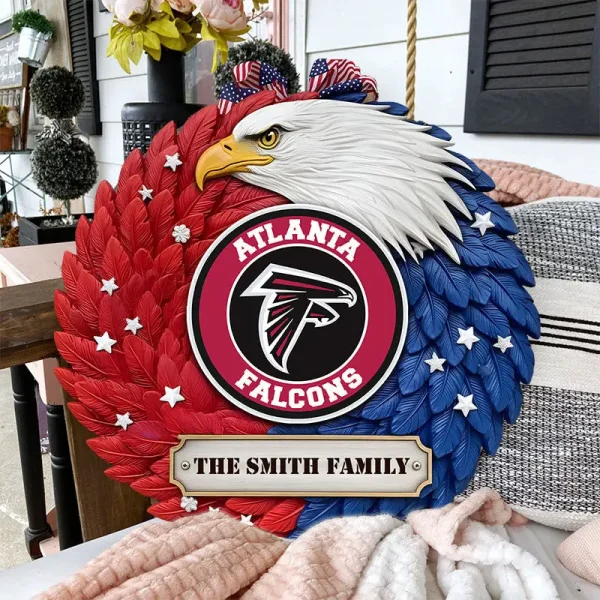 Atlanta Falcons Wood Sign For Home Custom Name Gift For Fan SPTWOODSIGN030 - Image 2