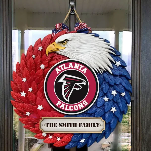 Atlanta Falcons Wood Sign For Home Custom Name Gift For Fan SPTWOODSIGN030 - Image 3