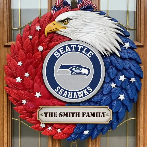Seattle Seahawks Wood Sign For Home Custom Name Gift For Fan SPTWOODSIGN031