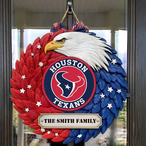 Houston Texans Wood Sign For Home Custom Name Gift For Fan SPTWOODSIGN032 - Image 4