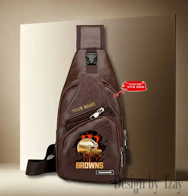 Cleveland Browns Fashion Men Chest Bag Single Strap Anti-theft New 2025 SPTLTSLINGBAG233 - Image 2