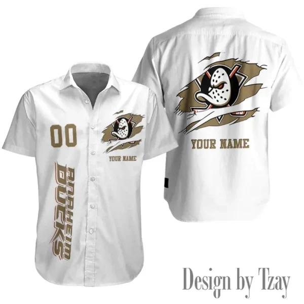 Anaheim Ducks NHL Button Shirt Summer Holiday Gift For Sports Enthusiast AZCBS235
