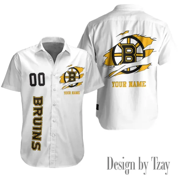 Boston Bruins NHL Button Shirt Summer Holiday Gift For Sports Enthusiast AZCBS236