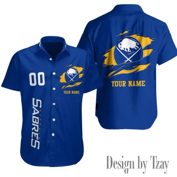 Buffalo Sabres NHL Button Shirt Summer Holiday Gift For Sports Enthusiast AZCBS237