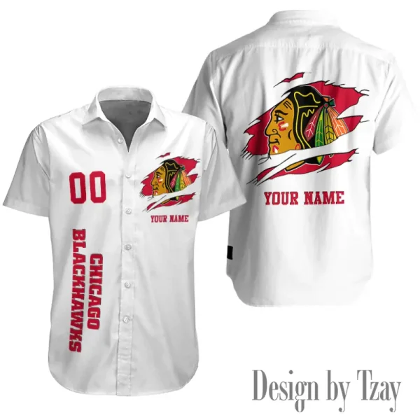 Chicago Blackhawks NHL Button Shirt Summer Holiday Gift For Sports Enthusiast AZCBS240