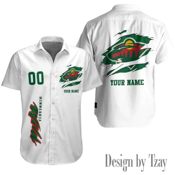 Minnesota Wild NHL Button Shirt Summer Holiday Gift For Sports Enthusiast AZCBS248