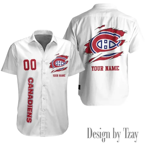 Montreal Canadiens NHL Button Shirt Summer Holiday Gift For Sports Enthusiast AZCBS249