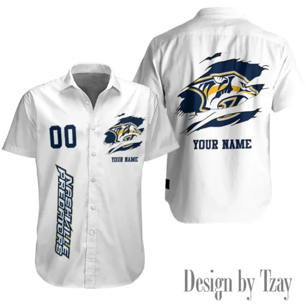 Nashville Predators NHL Button Shirt Summer Holiday Gift For Sports Enthusiast AZCBS250