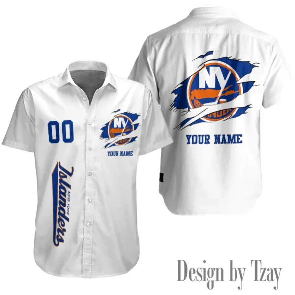 New York Islanders NHL Button Shirt Summer Holiday Gift For Sports Enthusiast AZCBS252