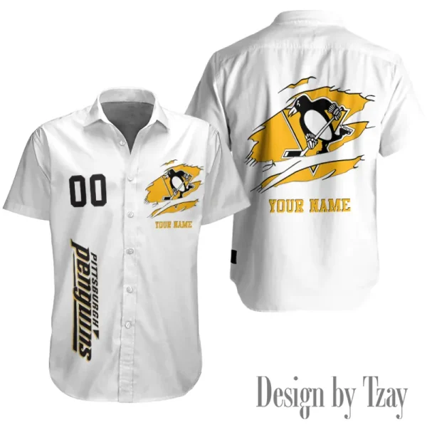 Pittsburgh Penguins NHL Button Shirt Summer Holiday Gift For Sports Enthusiast AZCBS256