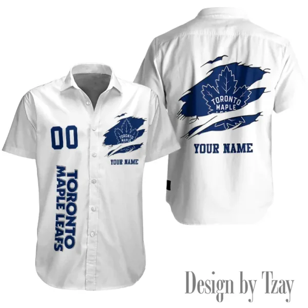 Toronto Maple Leafs NHL Button Shirt Summer Holiday Gift For Sports Enthusiast AZCBS261