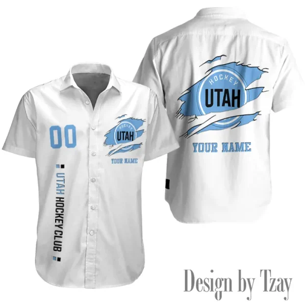 Utah Hockey Club NHL Button Shirt Summer Holiday Gift For Sports Enthusiast AZCBS262