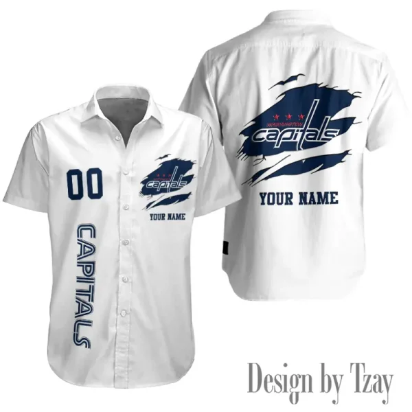 Washington Capitals NHL Button Shirt Summer Holiday Gift For Sports Enthusiast AZCBS265