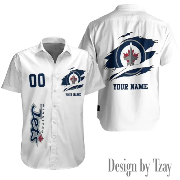 Winnipeg Jets NHL Button Shirt Summer Holiday Gift For Sports Enthusiast AZCBS266