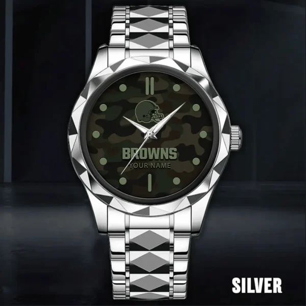 Cleveland Browns Business Watch For Men Automatic Mechanical Stainless Steel Band 2025 SPTDMW842 - Image 2