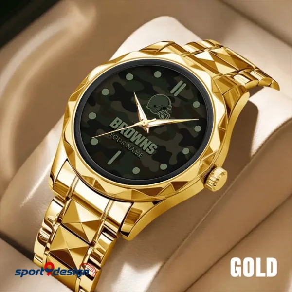 Cleveland Browns Business Watch For Men Automatic Mechanical Stainless Steel Band 2025 SPTDMW842 - Image 4