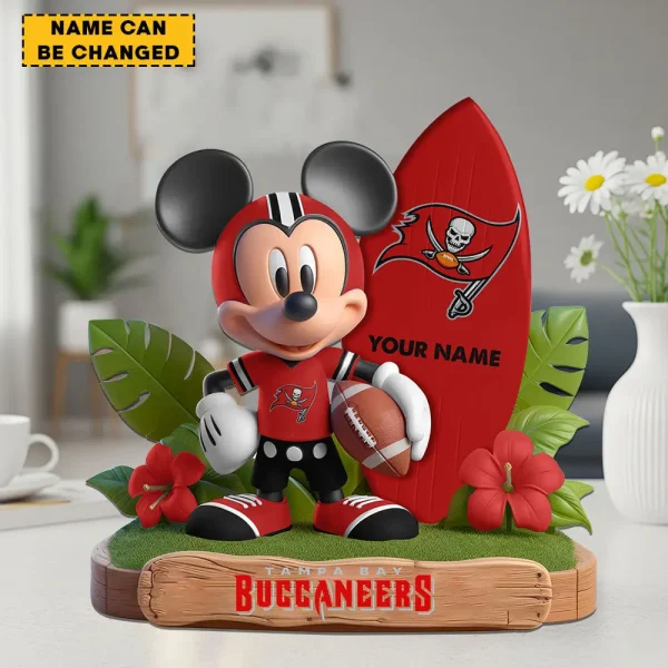 Tampa Bay Buccaneers Football Team US Cartoon Mouse Surfing Acrylic Block SPTFTAB084