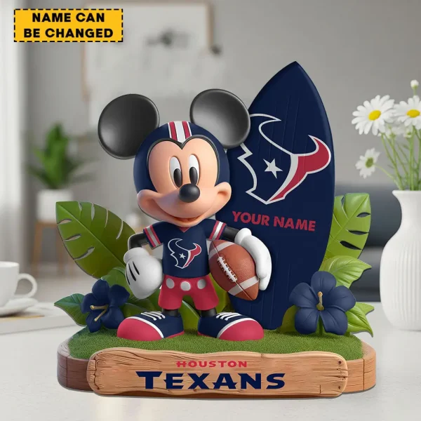 Houston Texans Football Team US Cartoon Mouse Surfing Acrylic Block SPTFTAB086