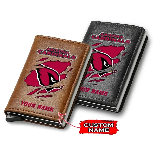 Arizona Cardinals Credit Card Holder Leather Wallet SPTCHLW093
