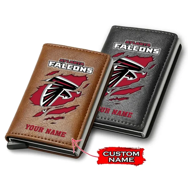 Atlanta Falcons Credit Card Holder Leather Wallet SPTCHLW094