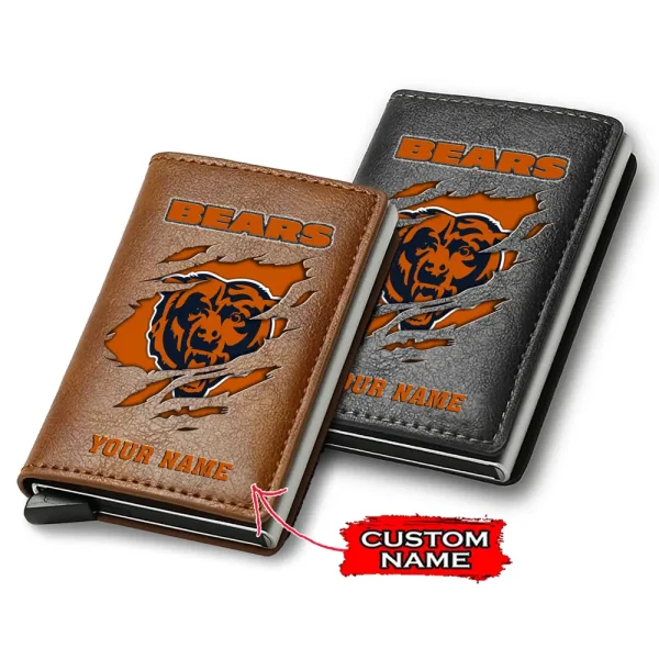 Chicago Bears Credit Card Holder Leather Wallet SPTCHLW098