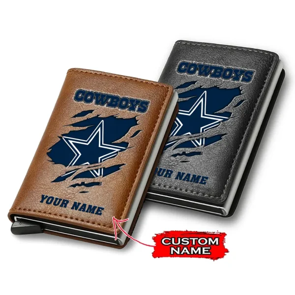 Dallas Cowboys Credit Card Holder Leather Wallet SPTCHLW101