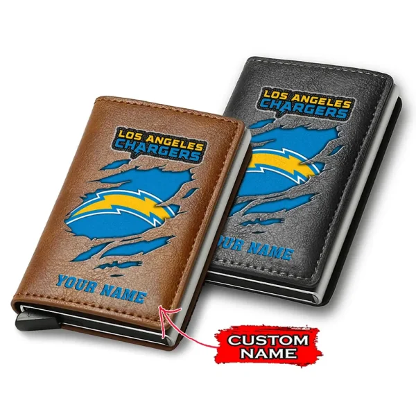 Los Angeles Chargers Credit Card Holder Leather Wallet SPTCHLW110