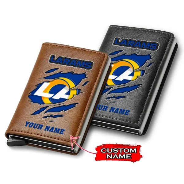 Los Angeles Rams Credit Card Holder Leather Wallet SPTCHLW111