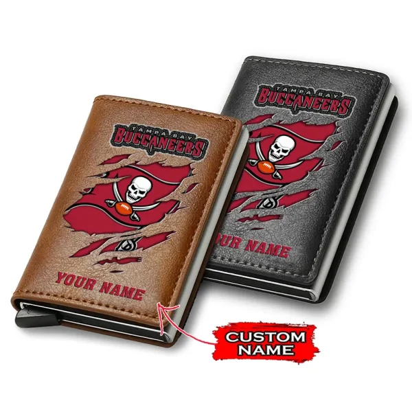 Tampa Bay Buccaneers Credit Card Holder Leather Wallet SPTCHLW122
