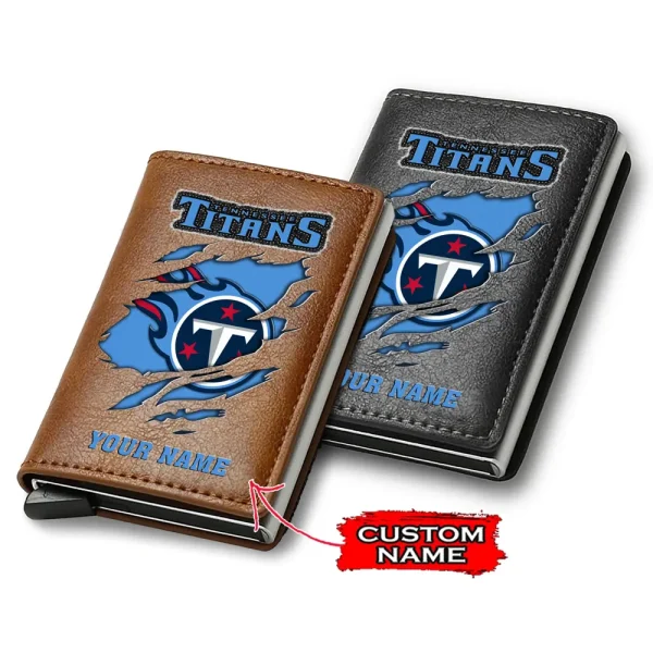 Tennessee Titans Credit Card Holder Leather Wallet SPTCHLW123