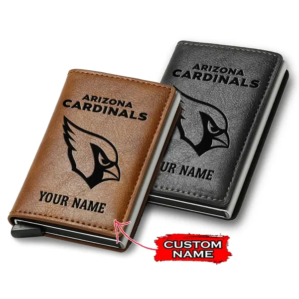 Arizona Cardinals Credit Card Holder Leather Wallet SPTCHLW125