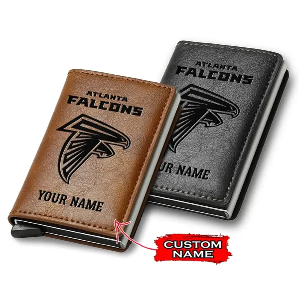 Atlanta Falcons Credit Card Holder Leather Wallet SPTCHLW126