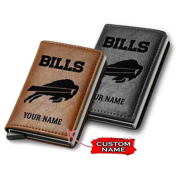 Buffalo Bills Credit Card Holder Leather Wallet SPTCHLW128