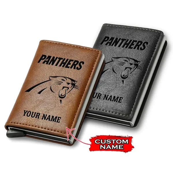 Carolina Panthers Credit Card Holder Leather Wallet SPTCHLW129