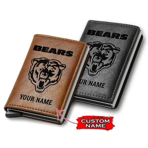 Chicago Bears Credit Card Holder Leather Wallet SPTCHLW130