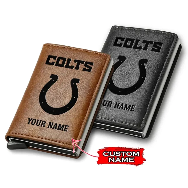 Indianapolis Colts Credit Card Holder Leather Wallet SPTCHLW138