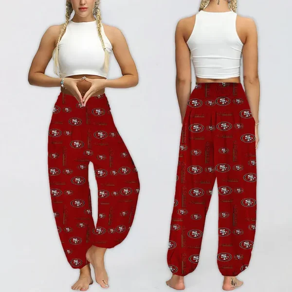 San Francisco 49ers Football Team US Pattern Woman Harem Pants Gift For Fan SPTWHP007 - Image 2