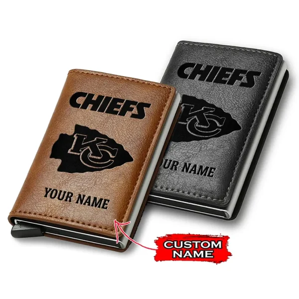 Kansas City Chiefs Credit Card Holder Leather Wallet SPTCHLW140