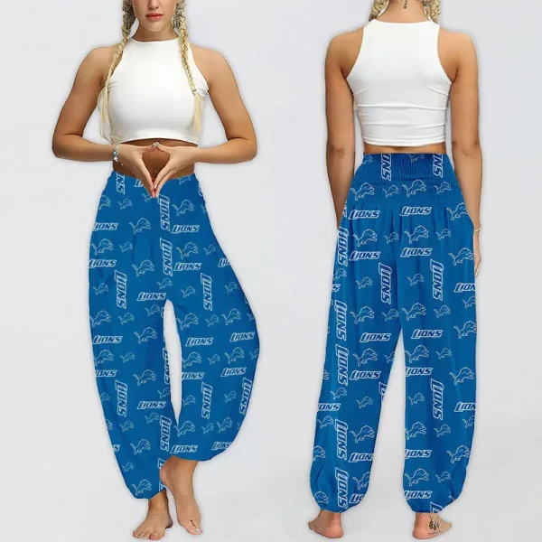 Detroit Lions Football Team US Pattern Woman Harem Pants Gift For Fan SPTWHP009 - Image 2