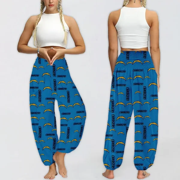 Los Angeles Chargers Football Team US Pattern Woman Harem Pants Gift For Fan SPTWHP010 - Image 2