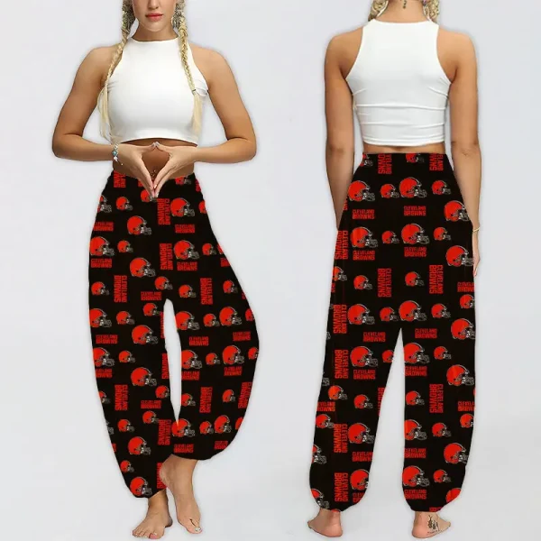 Cleveland Browns Football Team US Pattern Woman Harem Pants Gift For Fan SPTWHP011 - Image 2