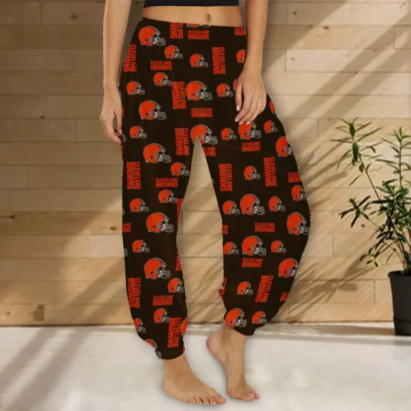 Cleveland Browns Football Team US Pattern Woman Harem Pants Gift For Fan SPTWHP011