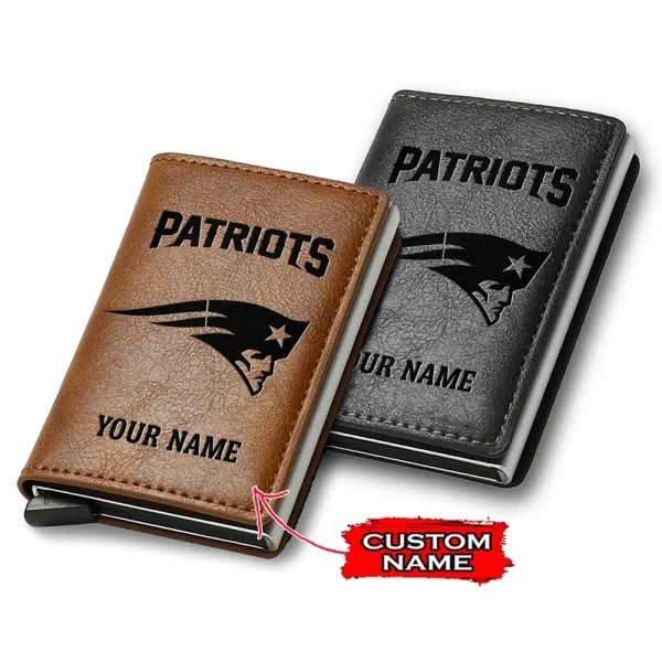 New England Patriots Credit Card Holder Leather Wallet SPTCHLW146