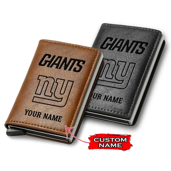New York Giants Credit Card Holder Leather Wallet SPTCHLW148
