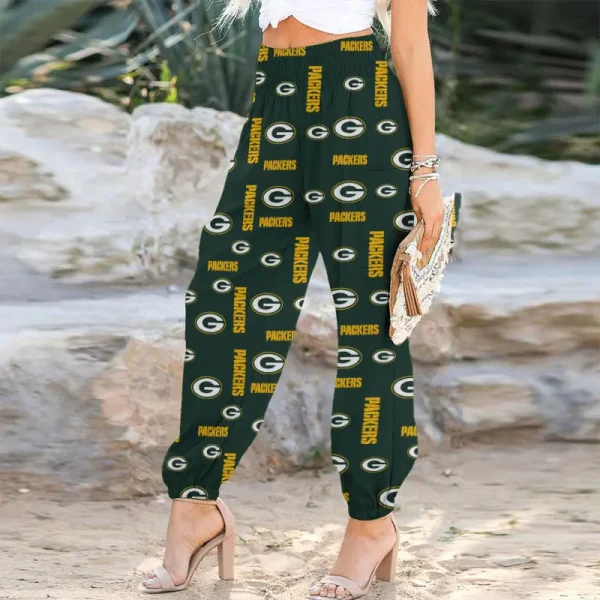 Green Bay Packers Football Team US Pattern Woman Harem Pants Gift For Fan SPTWHP017 - Image 3