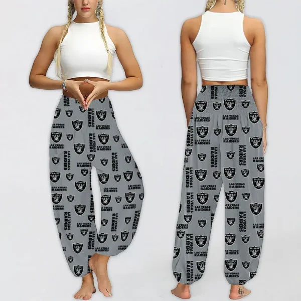 Las Vegas Raiders Football Team US Pattern Woman Harem Pants Gift For Fan SPTWHP018 - Image 2