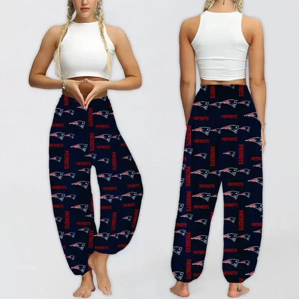 New England Patriots Football Team US Pattern Woman Harem Pants Gift For Fan SPTWHP024 - Image 2
