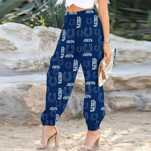 Indianapolis Colts Football Team US Pattern Woman Harem Pants Gift For Fan SPTWHP026 - Image 3