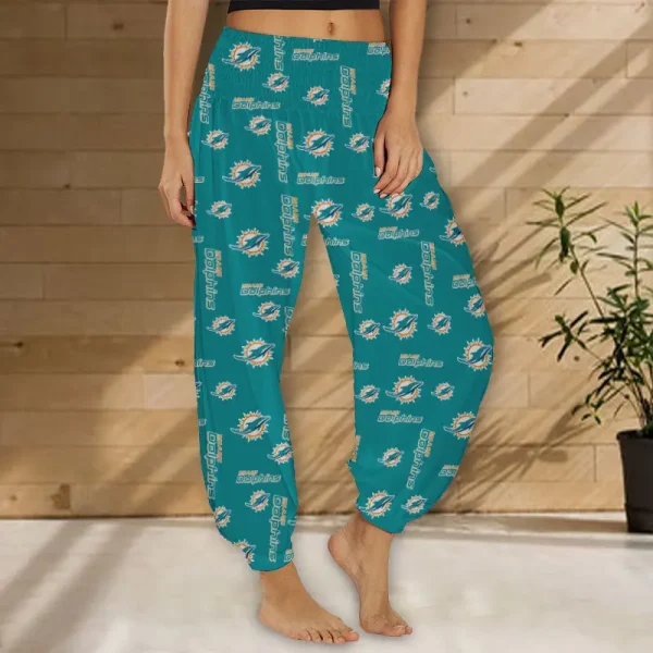 Miami Dolphins Football Team US Pattern Woman Harem Pants Gift For Fan SPTWHP030