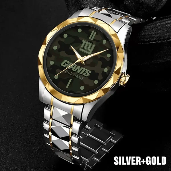 New York Giants Watch For Men Automatic Mechanical Stainless Steel Band 2025 SPTDMW858